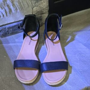 Lucky Brand Black Ankle-Strap Espadrille Sandals
